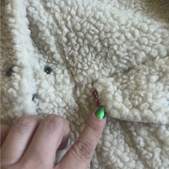 Sherpa Fleece Jacket - Cream - Picture 3 of 4